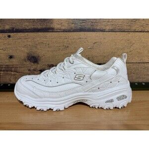 RARE Bedazzle SKECHERS Women's D'Lites Lightweight Memory Foam Sneakers 11 White